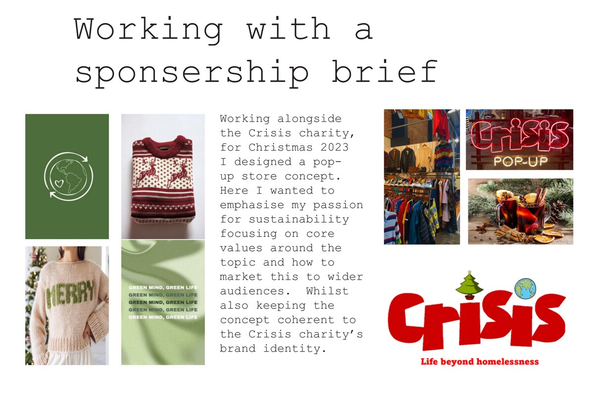 Crisis charity pop-up store campaign concept